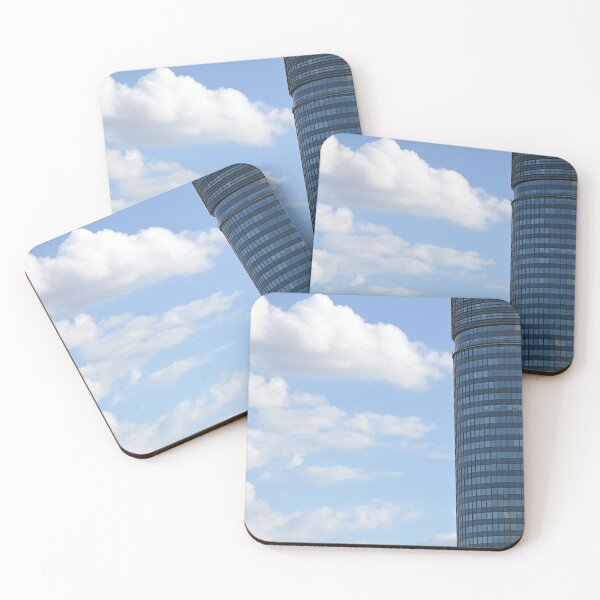 Item preview, Skyscraper and blue sky with clouds in Vienna Austria designed and sold by goceris.