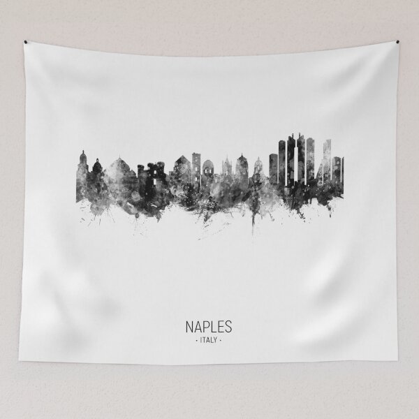 Aperçu de l'œuvre Naples Italy Skyline créée et vendue par ArtPrints.