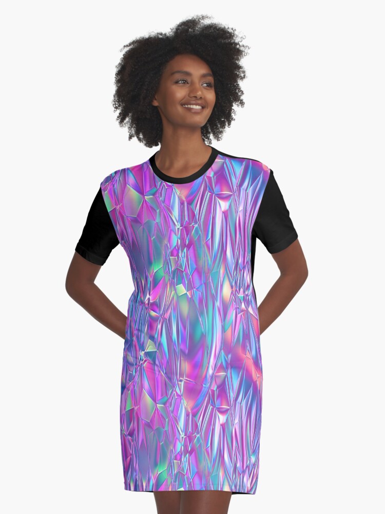 Holographic purple outlet dress