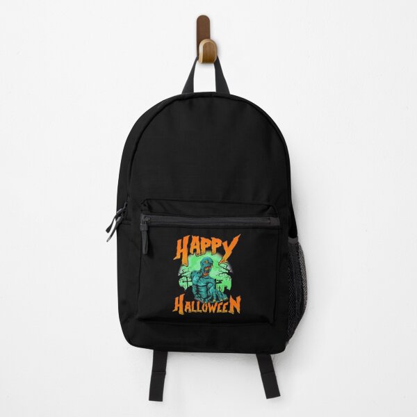 Happy Halloween Creepy Monster Zombie Lover In Cemetery Backpack
