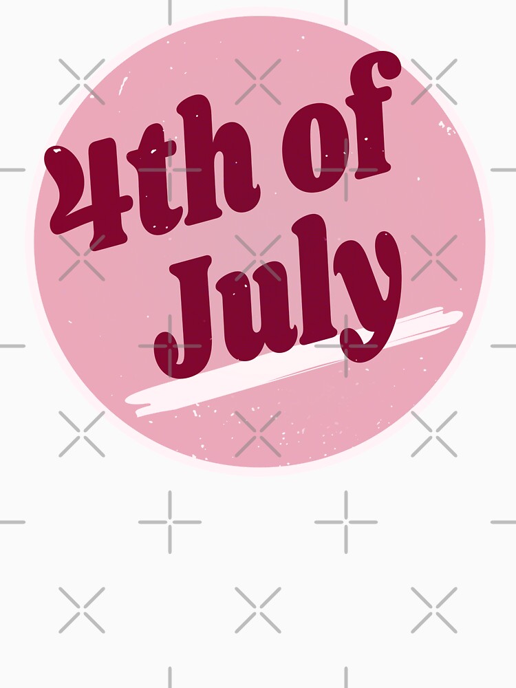4th Of July (Happy 4th Of July - Independence Day - Vintage Retro Purple Pink) by SassyClassyMe