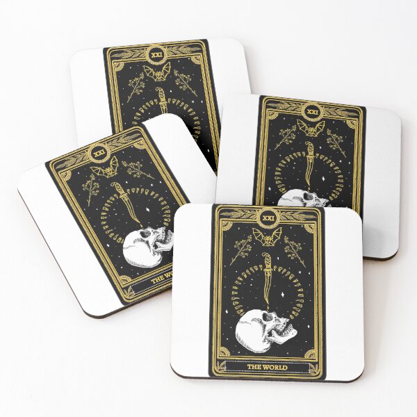 Item preview, Black and Gold "The World" Tarot Card  designed and sold by erinoxy03.
