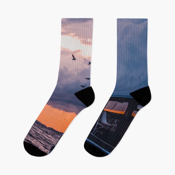 Item preview, Birds Flying over Boat at Sunset designed and sold by AyazL.