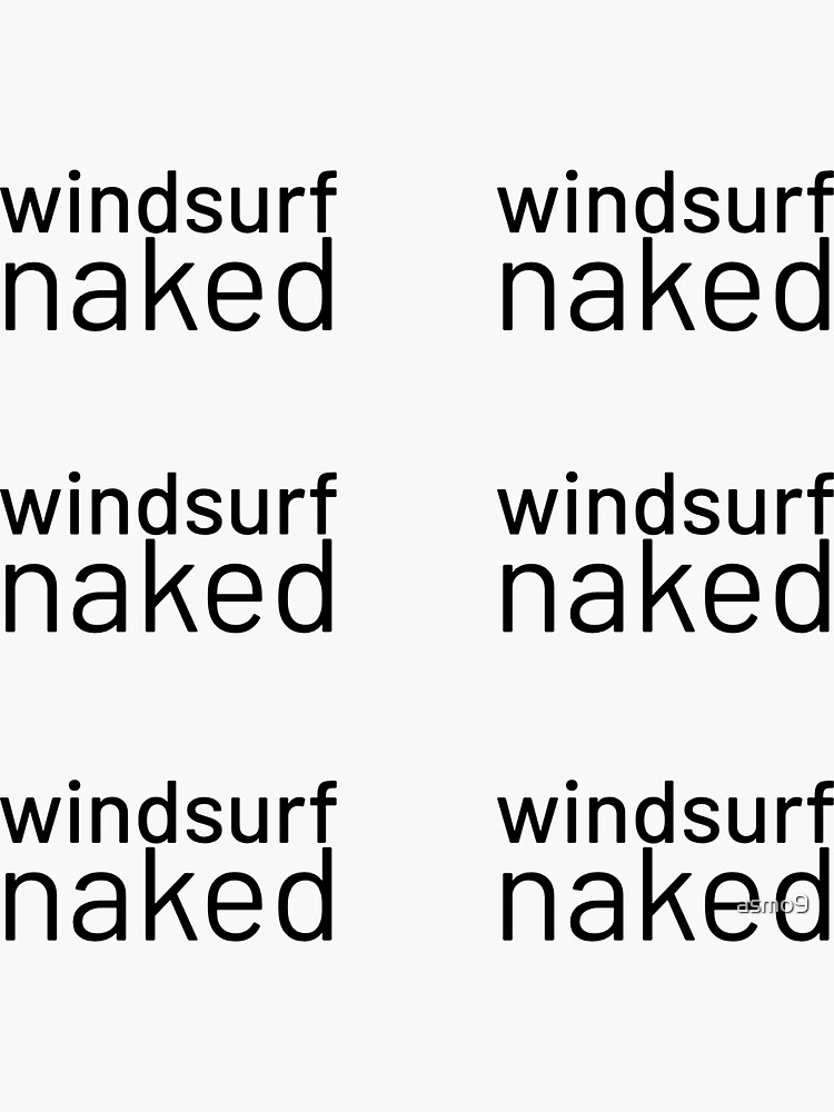 Windsurf Naked Pack Sticker By Asmo Redbubble