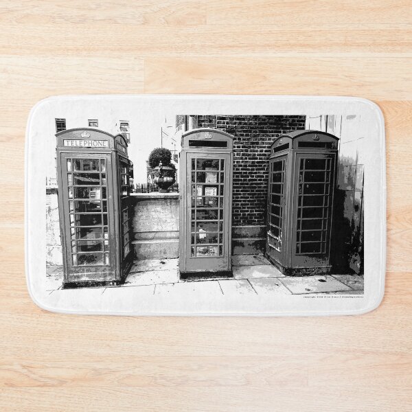 Item preview, Old London Telephone Boxes behind Royal Academy, Piccadilly  designed and sold by CloneDigitalArt.