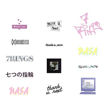 thank u next ig sticker set