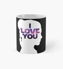 Star Wars Leia 'I Love You' White Silhouette Couple Tee Mug