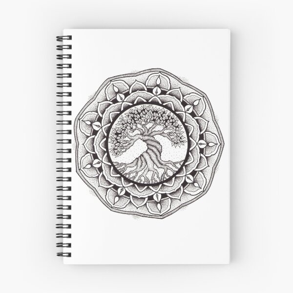 Item preview, Tree of life mandala in pen and ink dotwork designed and sold by René Voortwist Pen and Ink art.