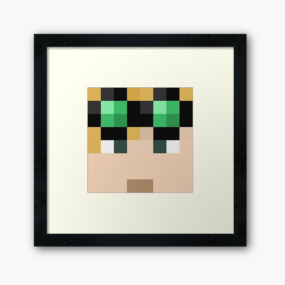 Lividcoffee Minecraft Skin Yogscast Duncan Face Framed Art Print By Youtubedesign Redbubble