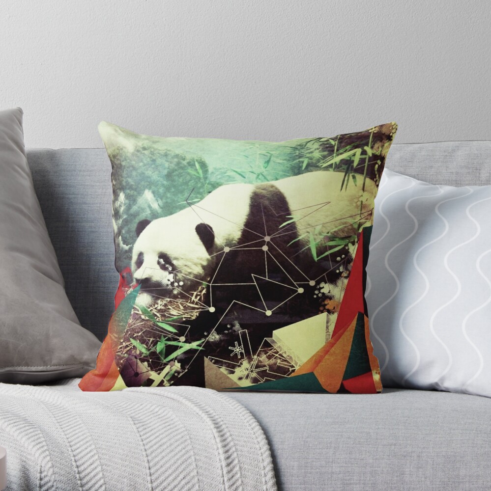 panda throw pillow