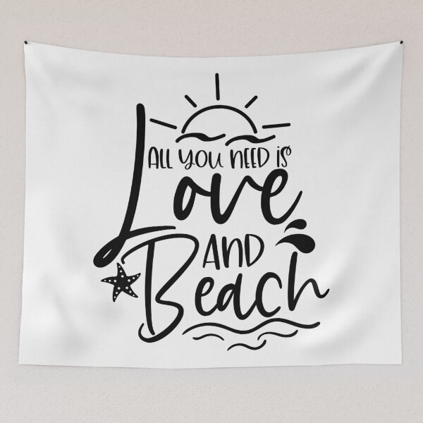 Item preview, All you need is love and beach designed and sold by purpleblobart.