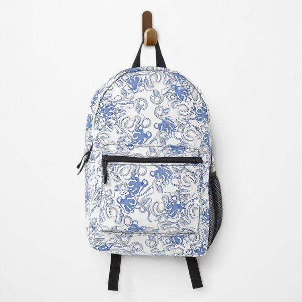 Item preview, White and Blue Octopus Pattern designed and sold by TMBTM.