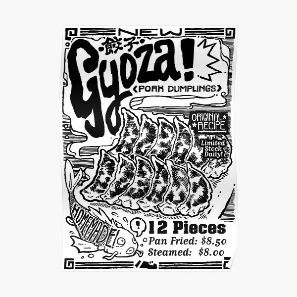 Kokoro Ramen Gyoza Poster Poster