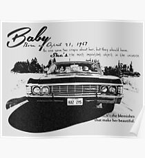 Baby Supernatural 67 Impala Poster
