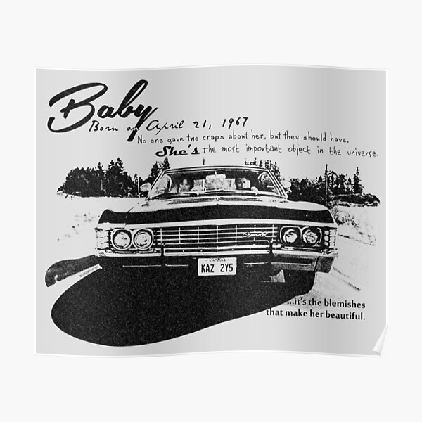 Baby Supernatural 67 Impala Póster