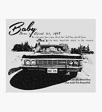 Baby Supernatural 67 Impala Photographic Print