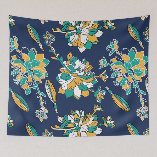 Item preview, Modren lineart work floral pattern design- green and yellow designed and sold by EarthyPlanty.