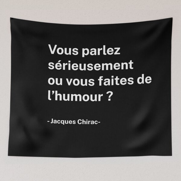 Artikelvorschau, Zitieren Sie Jacques Chirac Humor entworfen und verkauft von Catcrea.