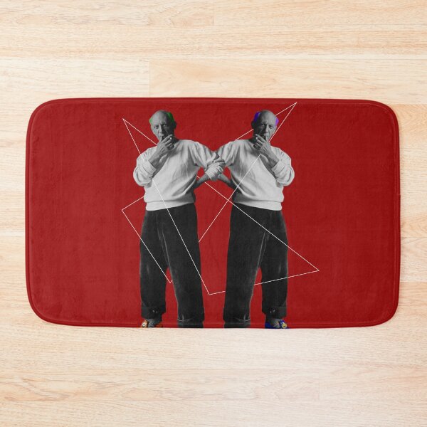 Item preview, Famous Artist on Red Poster with Triangles and Coloured Slippers designed and sold by KALEIDOSCOPE UK.