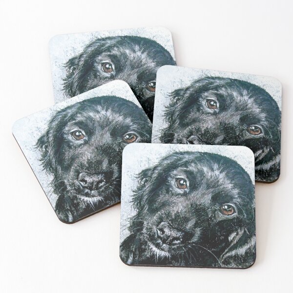 Item preview, Black Dog, Charcoal drawing designed and sold by soniahannayart.