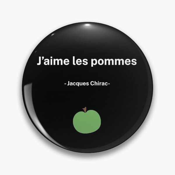 Artikelvorschau, Zitat Jacques Chirac Humor Äpfel entworfen und verkauft von Catcrea.
