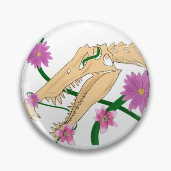 Item preview, spinosaurus skull with flowers designed and sold by Dawnfeather.