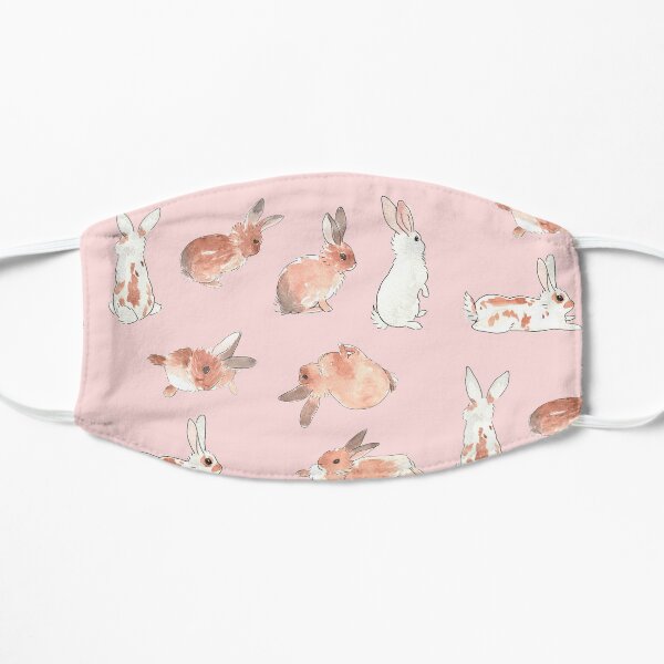 Bunny Rabbit Watercolor Stickers Mask