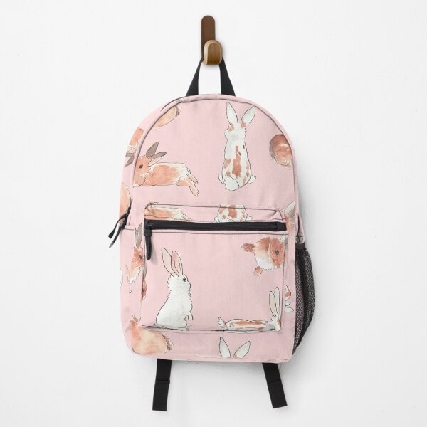 Bunny Rabbit Watercolor Stickers Backpack