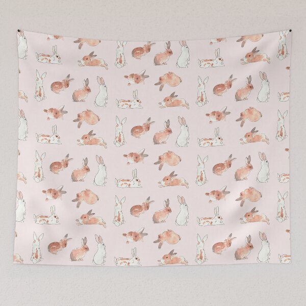 Item preview, Bunny Rabbit Watercolor Stickers designed and sold by Brushes n Bunnies.