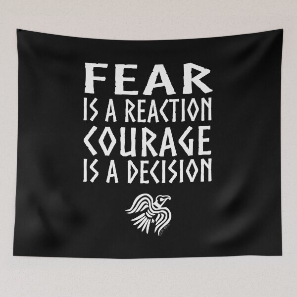 Item preview, Fear and courage, viking wisdom designed and sold by Death Rock Tee.