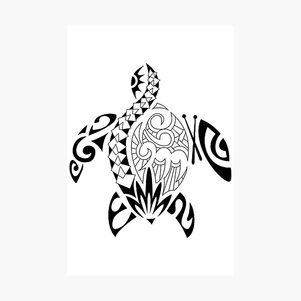 Item preview, Polynesian tattoo turtle designed and sold by xtrancer.