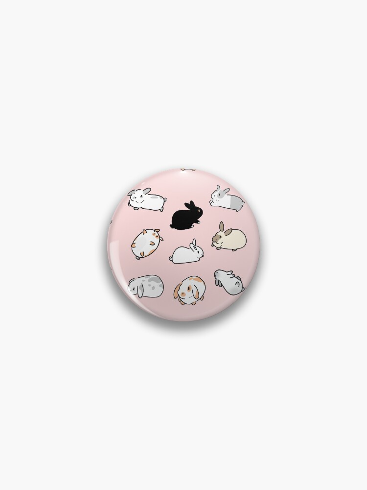 Thumbnail 1 of 3, Pin, Bunny Rabbits designed and sold by ohmylettering.