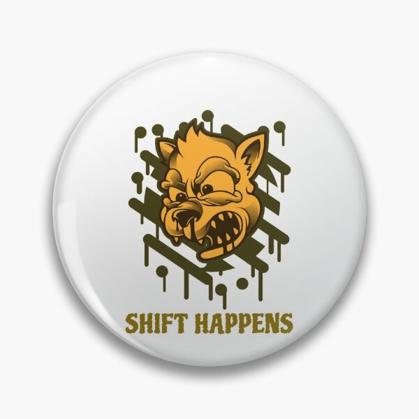 Item preview, Shift Happens Funny Toon Wolf Design - Brown Variant designed and sold by Figmenter.