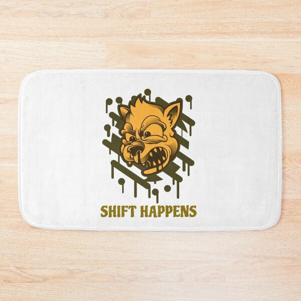Item preview, Shift Happens Funny Toon Wolf Design - Brown Variant designed and sold by Figmenter.