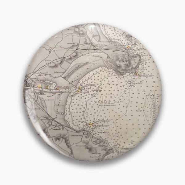 Item preview, Vintage Map of Dublin Bay Ireland (1883) designed and sold by BravuraMedia.
