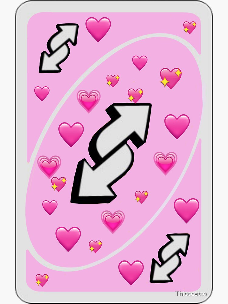 Uno reverse card with love symbol