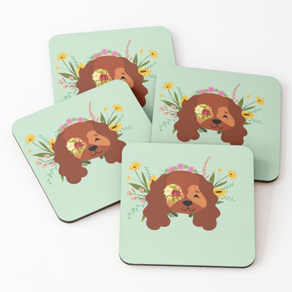 Item preview, A dog and flowers  designed and sold by mycutepet.