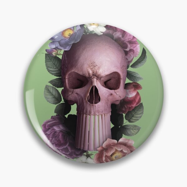 Item preview, skull and flowers and long teeth 04 designed and sold by Radu-Gabriel.