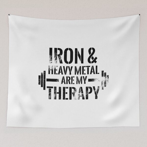 Artikelvorschau, Kopie von Iron and hevay metal are my therapy entworfen und verkauft von RPHDesigns.