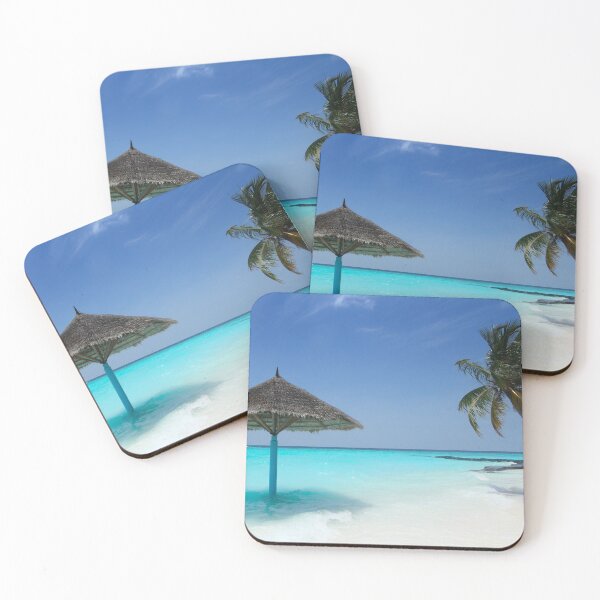 Item preview, Blue Beach Teal Ocean Waves Tiki Hut Paradise designed and sold by PowerfulPrinted.