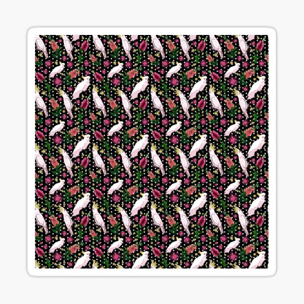 Item preview, Australian Native Birds and Flowers - Bottlebrush and Cockatoo designed and sold by Annalee Beer.