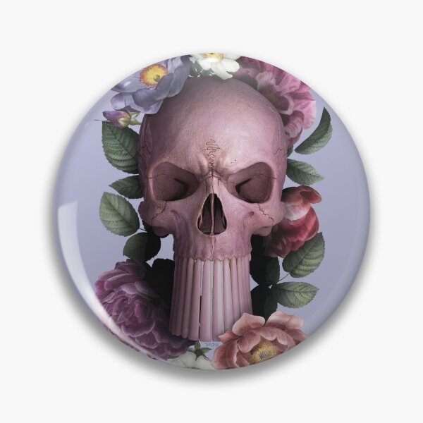 Item preview, skull and flowers and long teeth 05 designed and sold by Radu-Gabriel.