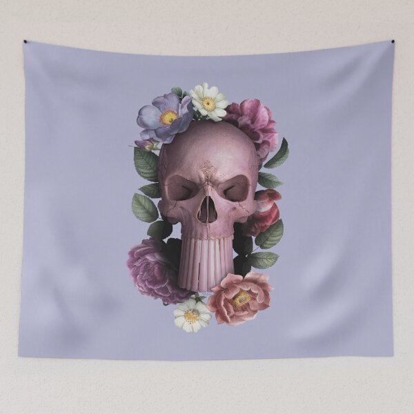 Item preview, skull and flowers and long teeth 05 designed and sold by Radu-Gabriel.