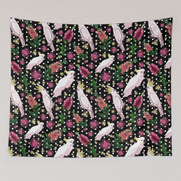 Item preview, Australian Native Birds and Flowers - Bottlebrush and Cockatoo designed and sold by Annalee Beer.