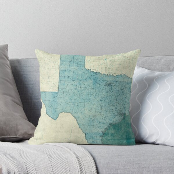 Item preview, Texas Map Blue Vintage designed and sold by HubertRoguski.