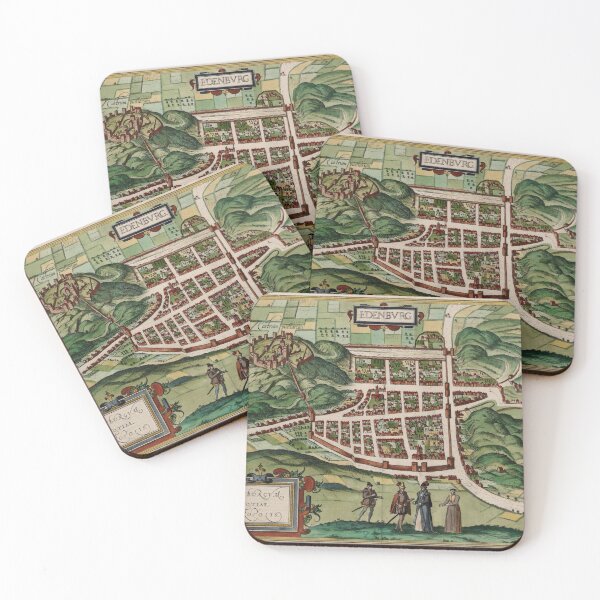 Item preview, Vintage Map of Edinburgh Scotland (1580) designed and sold by BravuraMedia.