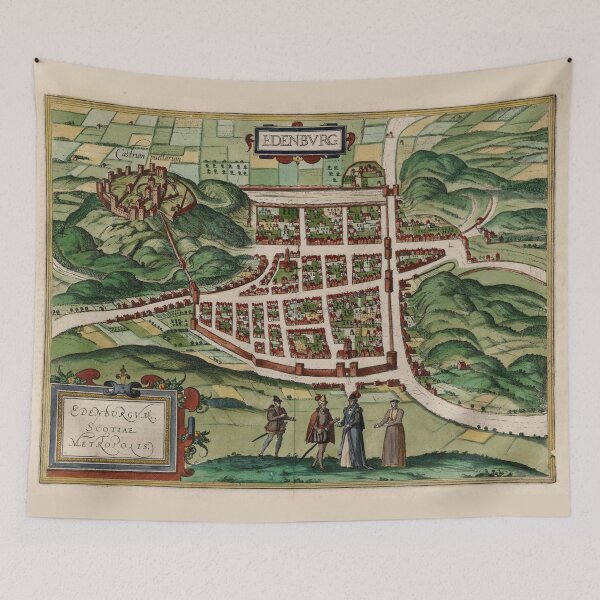 Item preview, Vintage Map of Edinburgh Scotland (1580) designed and sold by BravuraMedia.