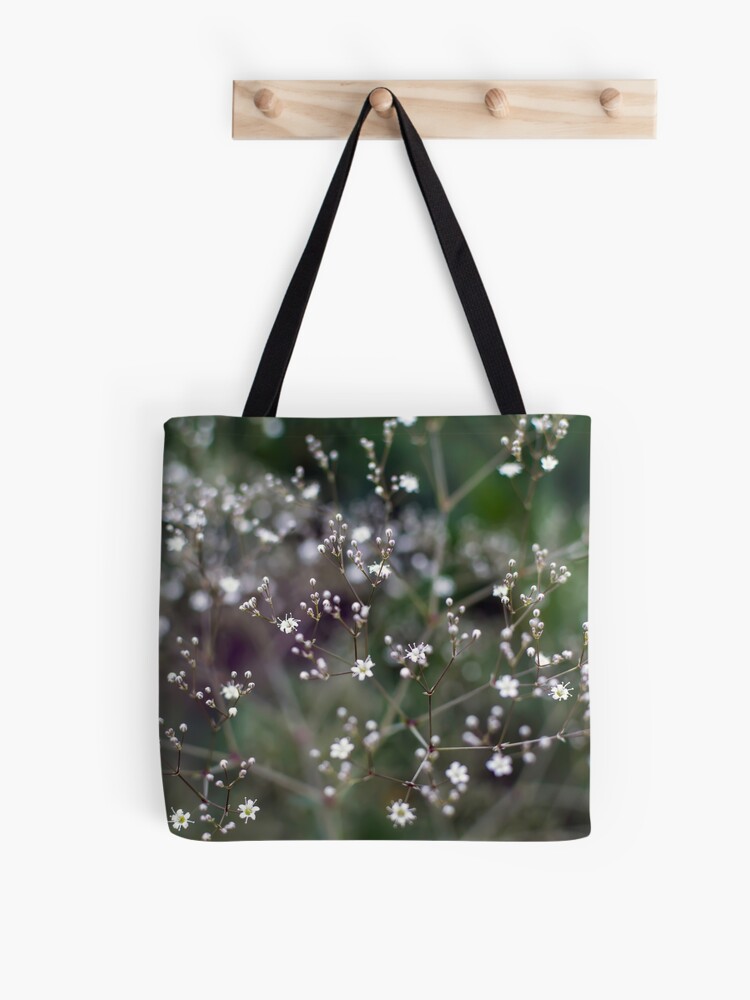 White Baby's Breath (Gypsophila paniculata) flowers | Tote Bag