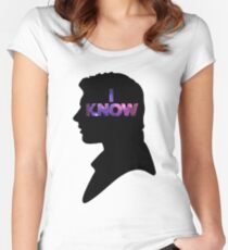 Star Wars Han 'I Know' Black Silhouette Couple Tee Women's Fitted Scoop T-Shirt