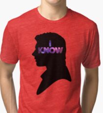 Star Wars Han 'I Know' Black Silhouette Couple Tee Tri-blend T-Shirt